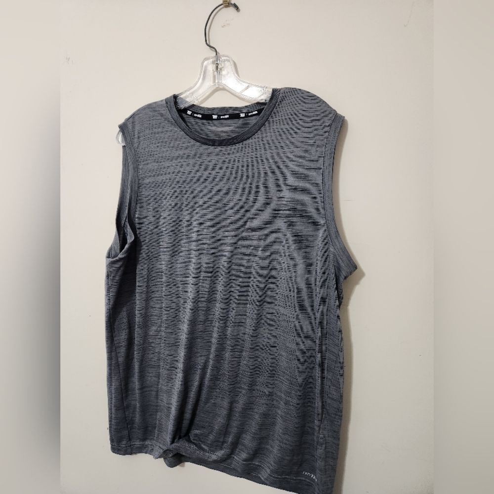 Men's Charcoal Sleeveless dry Tek Tank Top